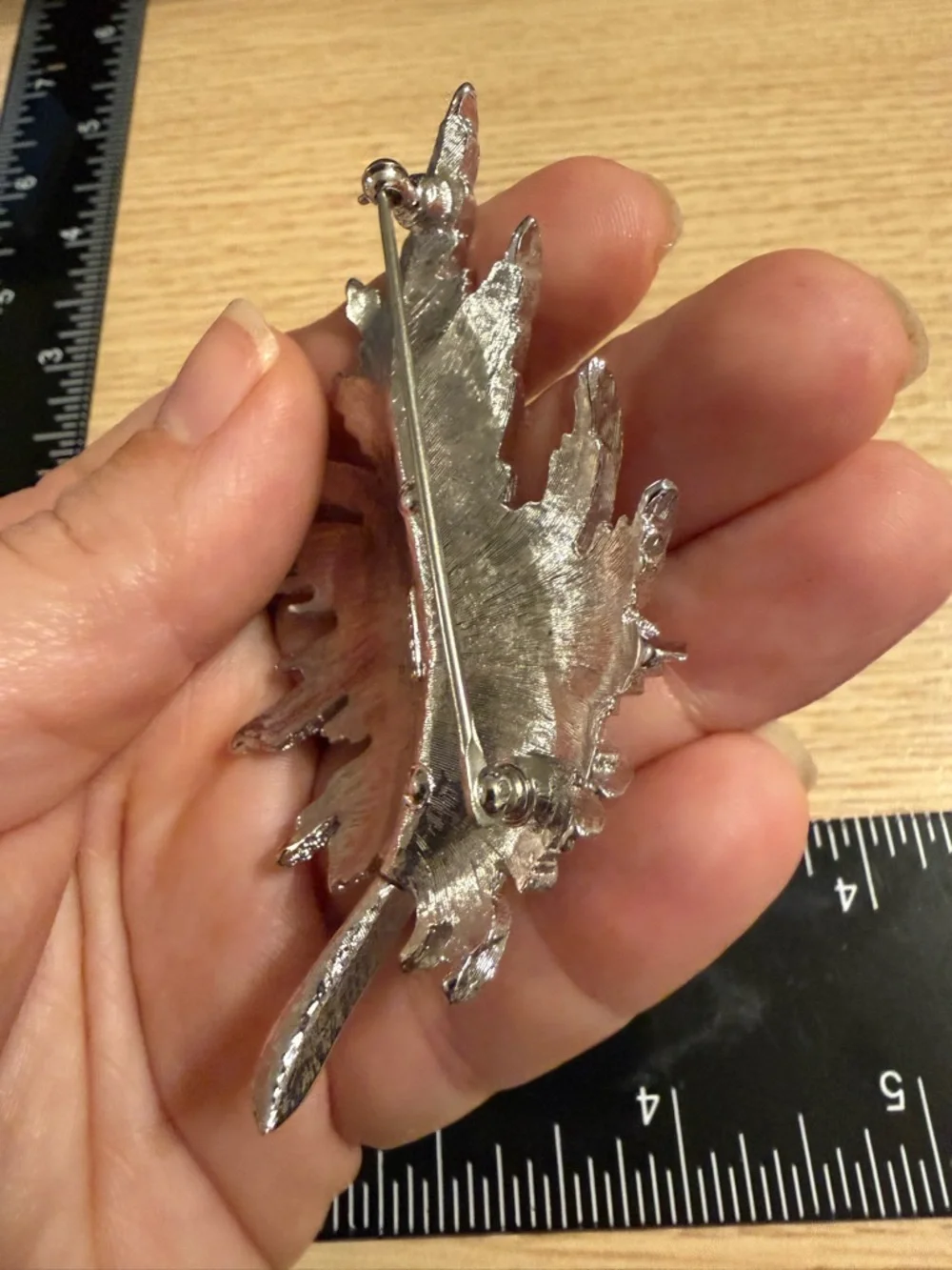 Monet Silver-Tone Feather Pin‎ Brooch